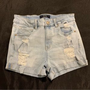 Aeropostale Light-Wash High-Rise Jean Shorts